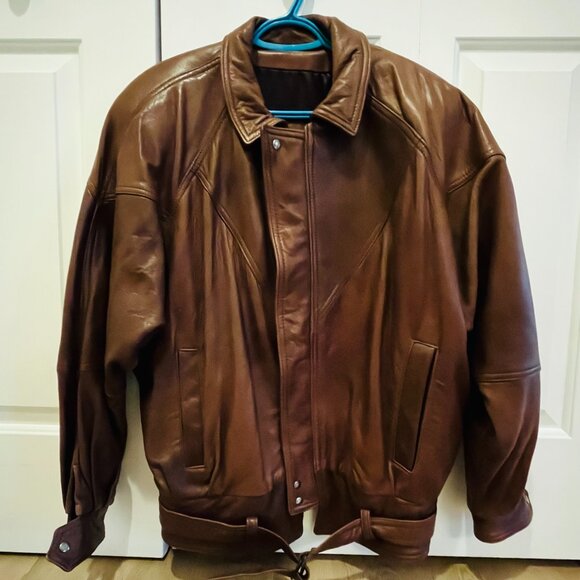 Brown Leather Jacket - Picture 1 of 8
